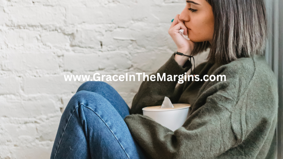 Person with head in hands expressing angry at God emotions in prayer and spiritual struggle